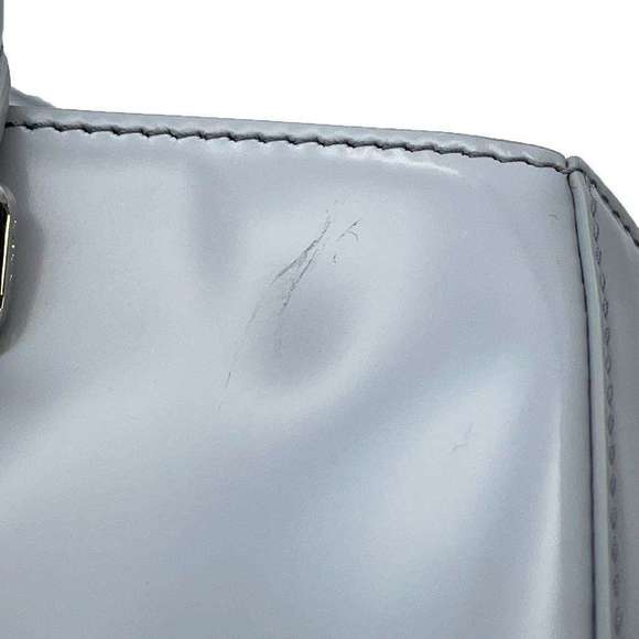 Prada Logo Brushed Leather Handbag Light Blue - Picture 9 of 14